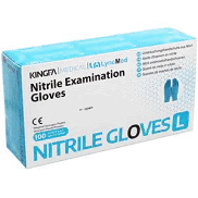100 guanti nitrile  monouso kingfa in box no polvere  blu